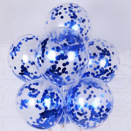 10 kpl 12 custom glitter konfetti lateksi ilmapallot häät joulukoristeet baby shower syntymäpäiväjuhlien koristelu ilmapallo: Sininen