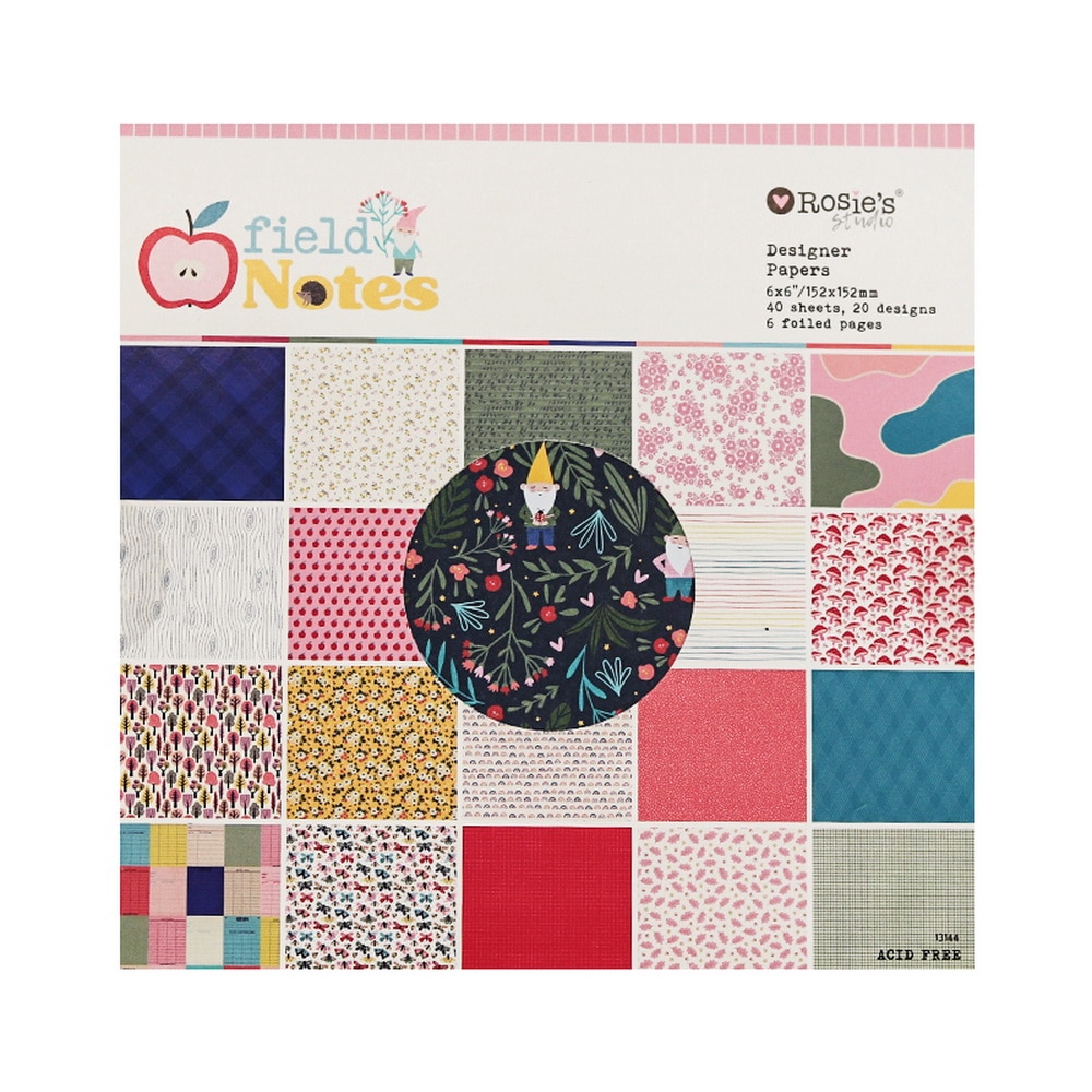 Crzcrafter 6"x6 Inch Scrapbooking Pattern Decorative Papers Origami Pad 40 Sheets Craft Paper Background Pack Acid Free