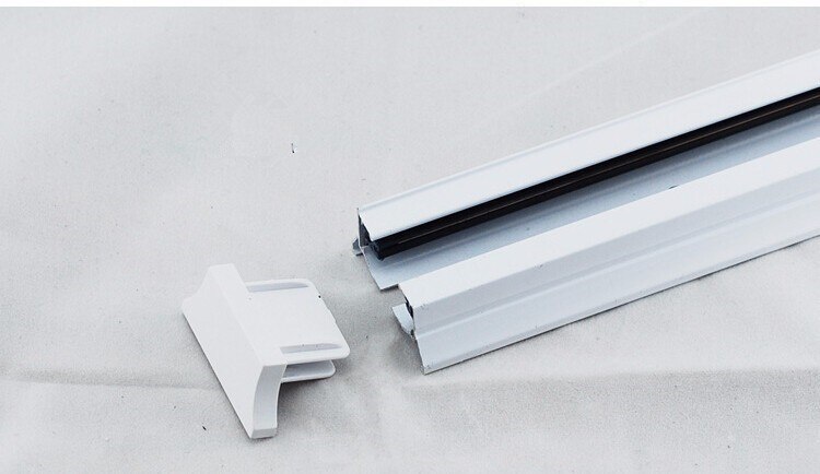 6 stks 1 M Spoor Rail voor led spoor licht, 2 draden Rails, zwart/wit lichaam, connectoren voor de rails, L I T connectors