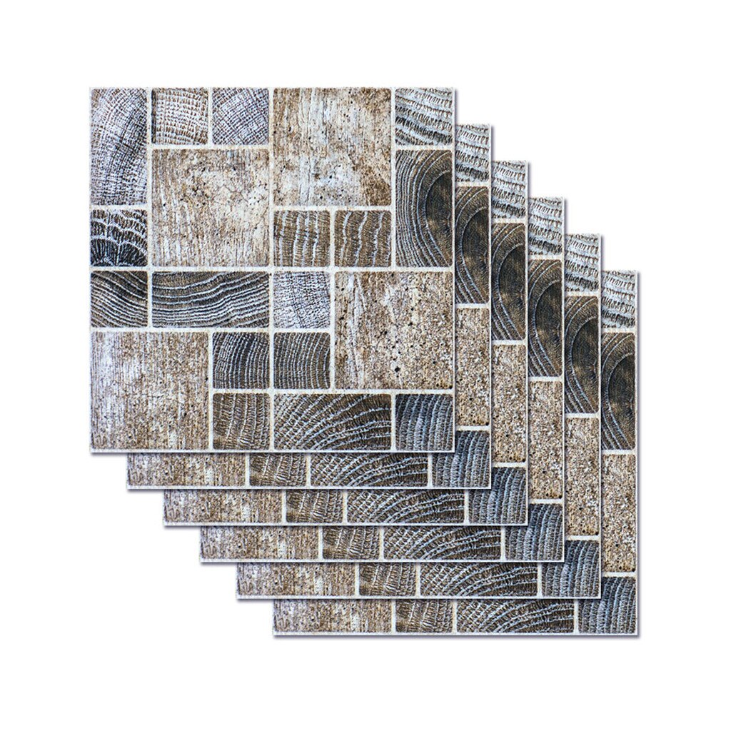 Floor stickers Tile Sticker For Kitchen Bathroom vinyl tile Self Adhesive Wall Sticker DIY Decor Wallpaper Waterproof Wall Decal: H