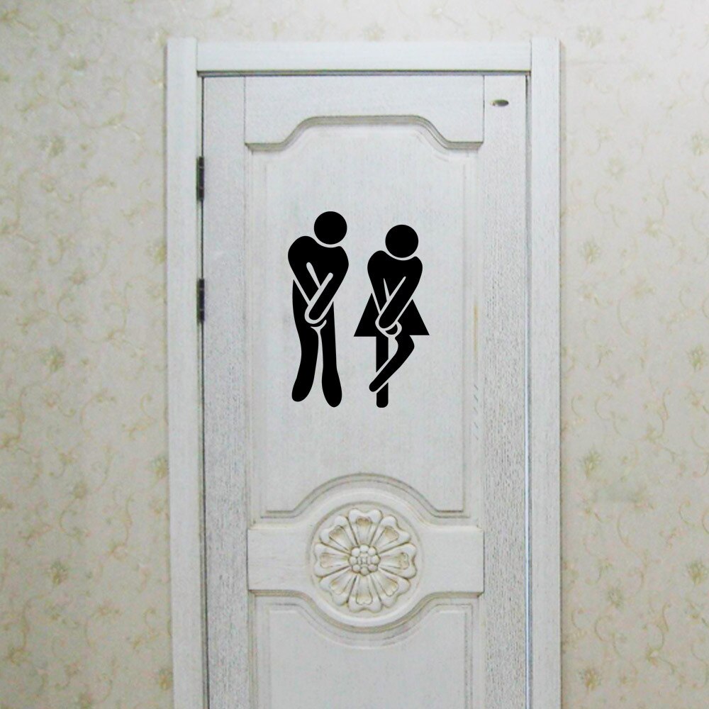 Diy mannelijke en vrouwelijke wc teken badkamer interieurstickers muursticker interieur muurschildering vintage retro posters wallstickers