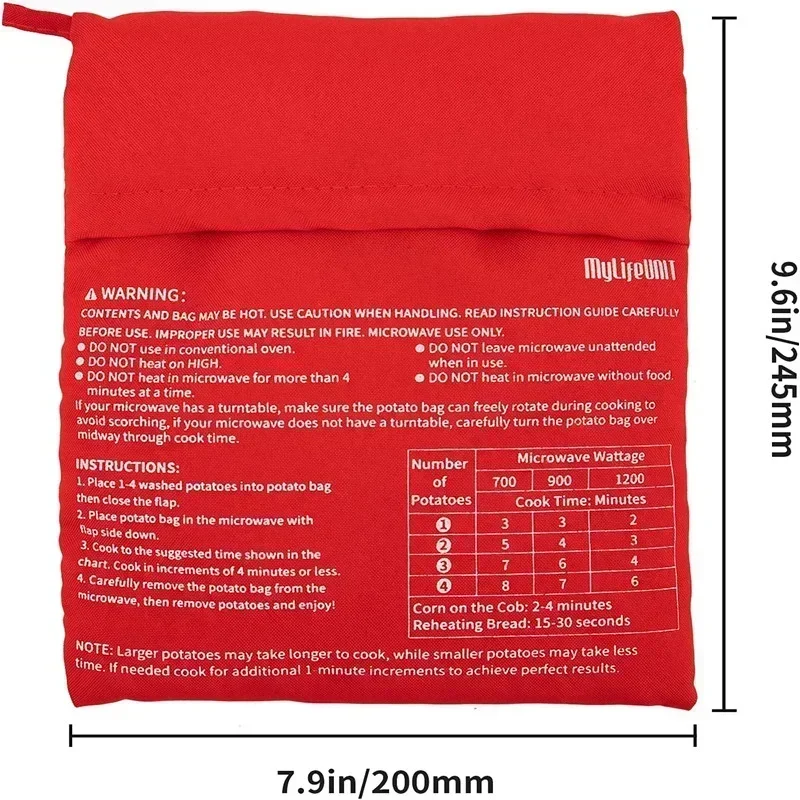 Bolsa para cocinar patatas en microondas para cocina, patata al horno, bolsa para cocinar patatas en microondas, bolsa para almacenamiento de patatas para horno microondas