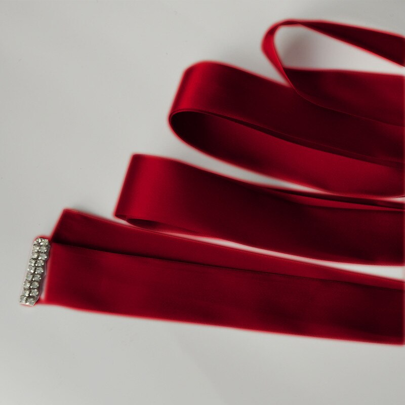 TRiXY S438 charmant Blumen Hochzeit Gürtel Strass Gürtel Perlen Bund Braut Gürtel Braut Schärpe Kummerbund Hochzeit Kleid Gürtel: Wein rot