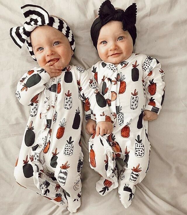 Lange Mouwen Baby Baby Meisjes Footies Kleren Katoen Leuke Gedrukt Peuter Kleine Baby Playsuit + Hoofdbanden 2 Stuks Outfits Kleding