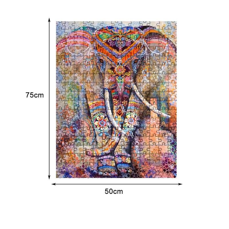 1000 Stuks Papier Legpuzzels Educatief Speelgoed Olifant Patroon Puzzels Interactief Spel Legpuzzels Speelgoed Voor Volwassenen Kids