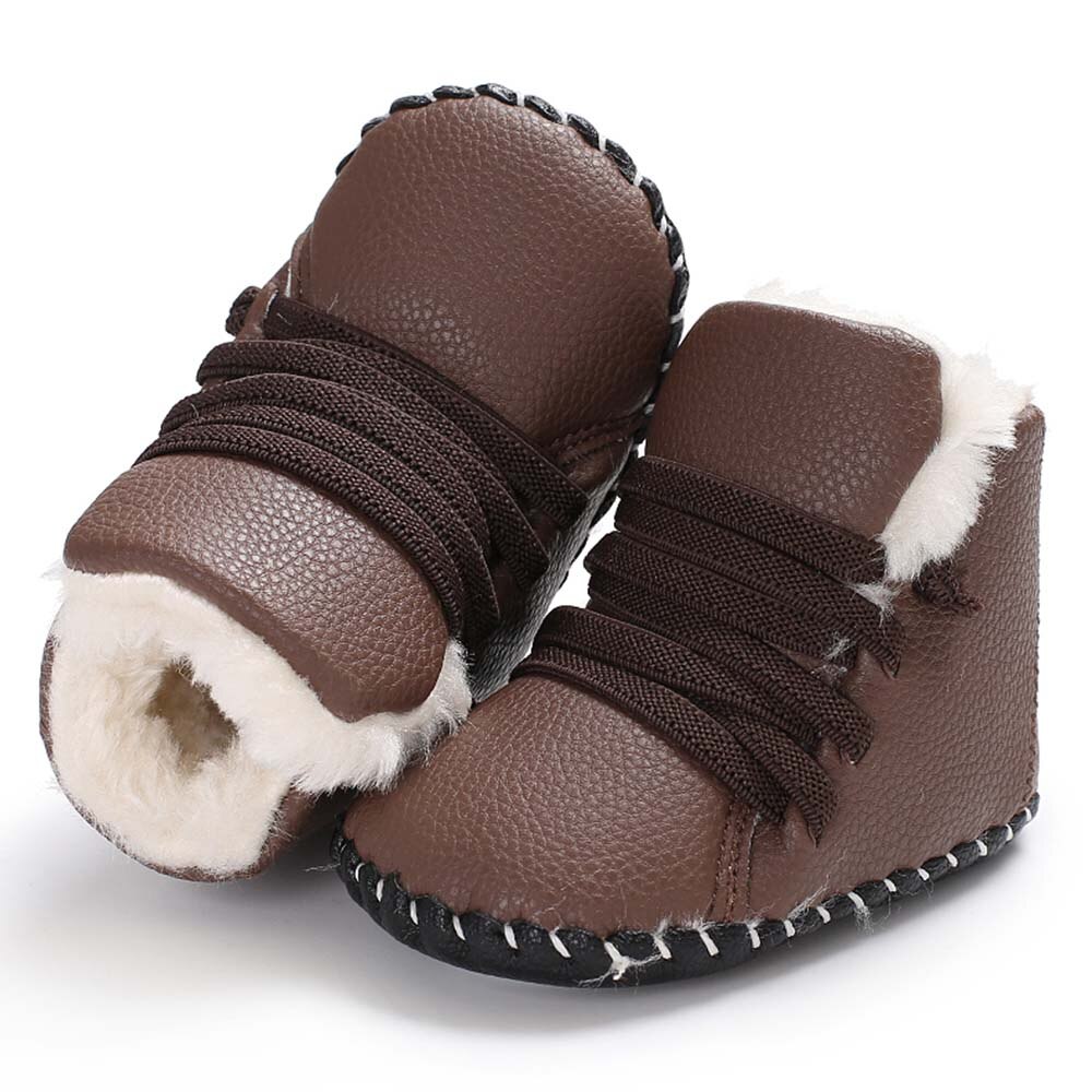 Del bambino Della Ragazza del Ragazzo Stivali Da Neve Mezzo Inverno Stivali Ragazza Del bambino Del Cotone Stivali Caldi di Spessore infantile Del Capretto Nuovi Pattini Inferiori Molli carino 0-18M: Lavanda / 12