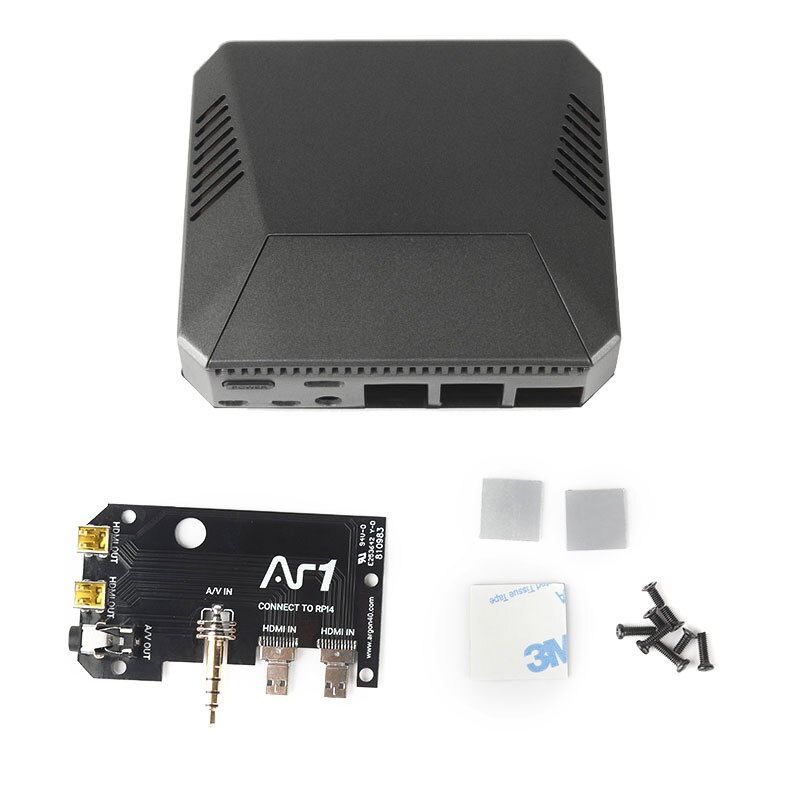 Raspberry Pi 4 Model B Case Aluminum Metal ABS Box Shell with Power Switch + Cooling Fan + Heat Sinks+Power for Raspberry Pi 4