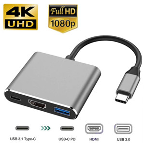 adapter USB-C OTG Centrum USB C robić HDMI 4K HDMI i PD z szybkim ładowaniem, wieloportowy Centrum USB