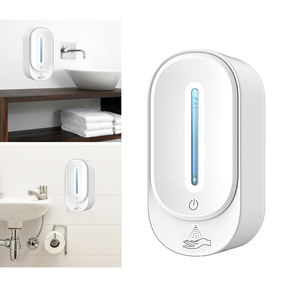Dispensador de jabón automático para colgar en la pared, desinfectante de manos para el Hogar, baño y cocina, 350ml