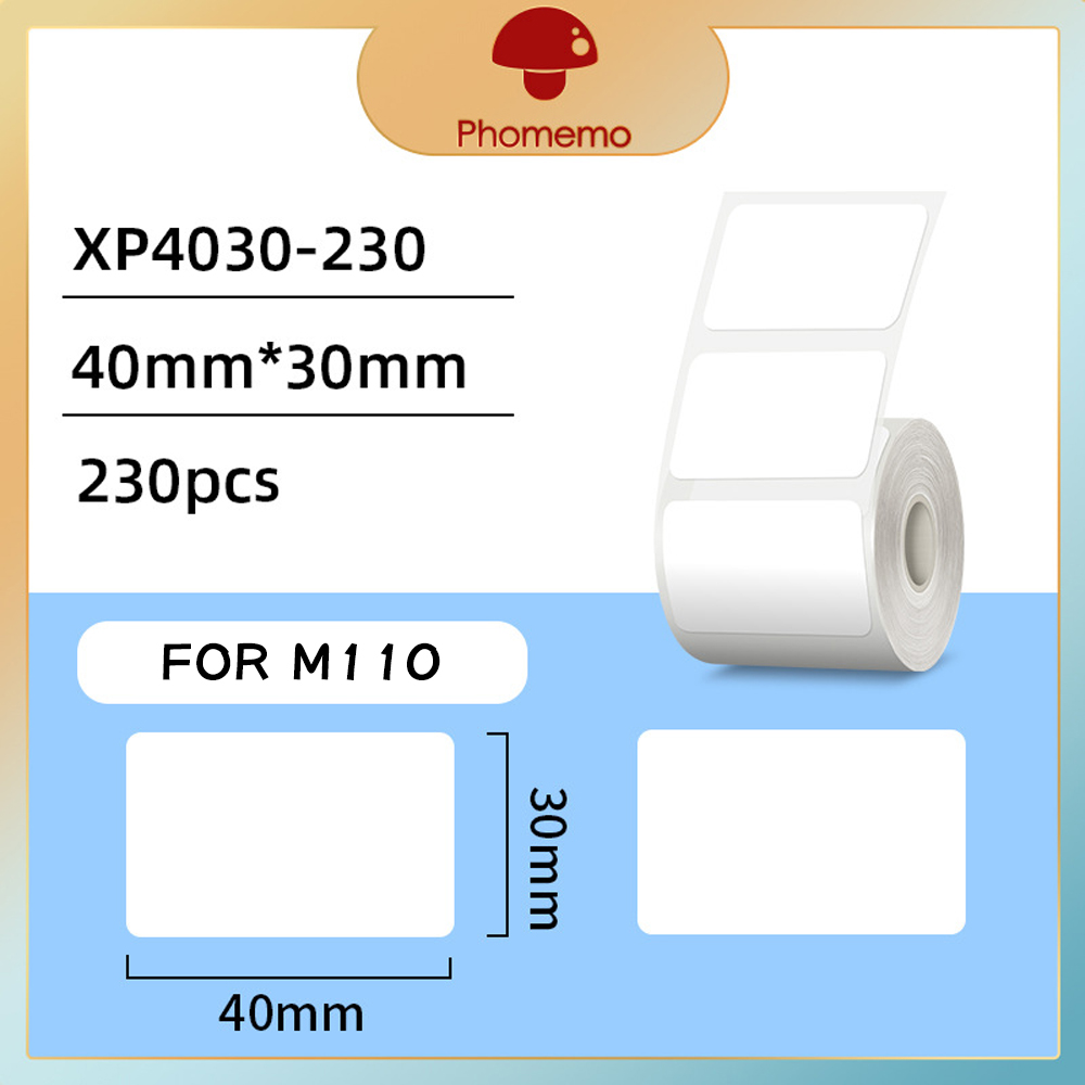 Phomemo M110 Printer Self-Adhesive Label Paper Square Round White Transparent Color Labels for M200 M120 Label Maker Sticker: Burgundy