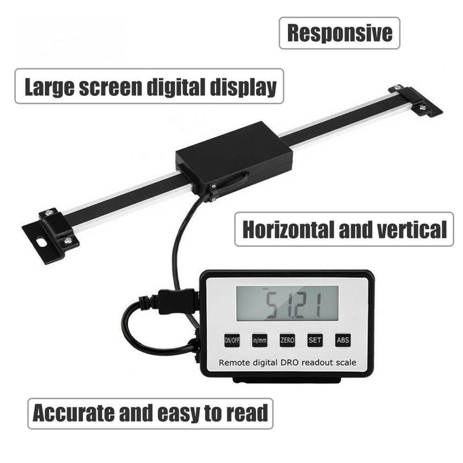 Digital LCD Accurate DRO Readout Scale Kit 0-300mm/0-150mm For Milling Lathe Linear Tool Readout Scale kit