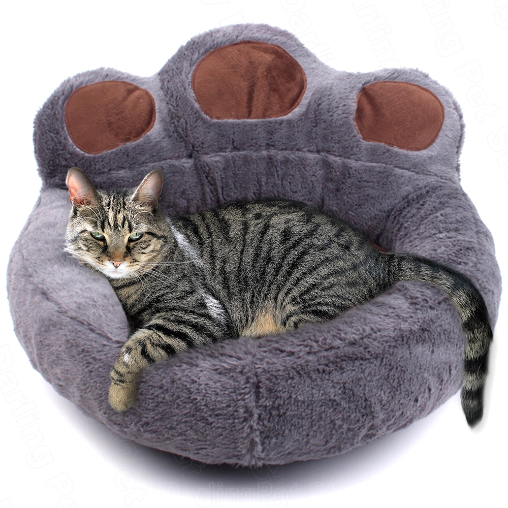 Huisdier Kat Bed Huis Voor Katten Mand Mat Winter Warm Pluche Bedden Lounger Voor Kat Panier Huisdier Bed Producten Voor katten Cama Para Gato