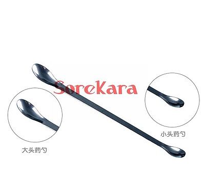 22cm Stainless Steel Medicinal Spoon Ladle Double-ended Experiment Pharmacy