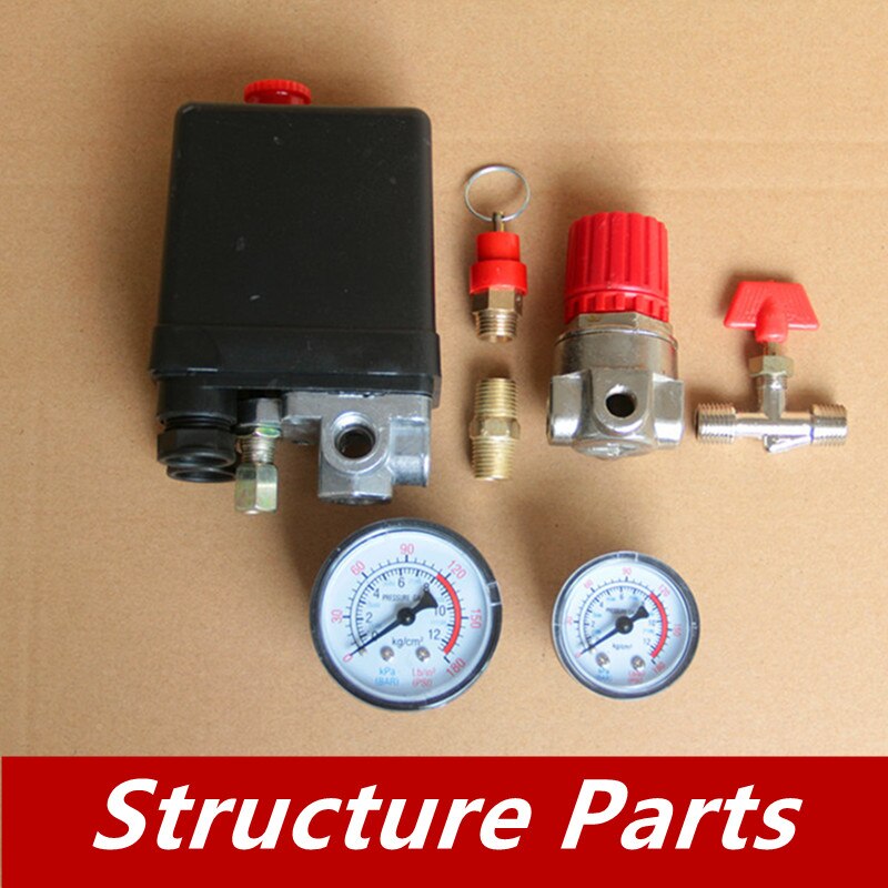 125 PSI Small Air Compressor Pressure Switch Control 15A 240V/AC Adjustable Air Regulator Valve Compressor Four Holes
