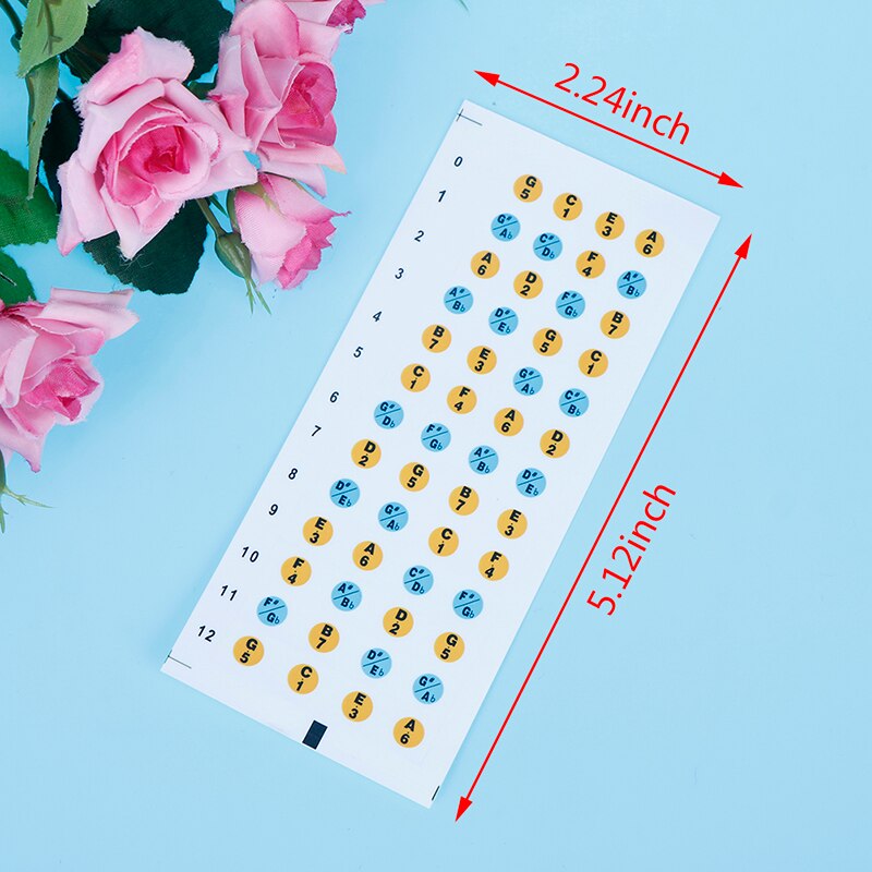 3PCS Ukulele Guitar Fretboard Note Map Sticker Fingerboard Decals For Beginner