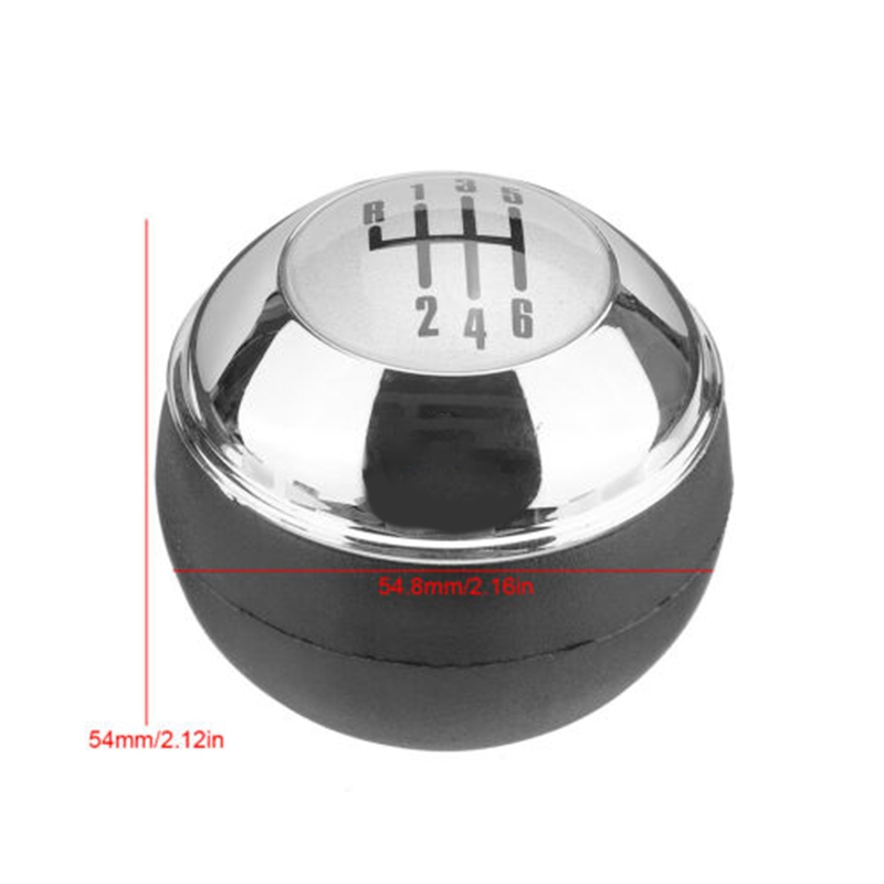 6- versnellings handgeschakelde versnellingspookknop chroom voor mini  r50 r52 r53 cooper 2001