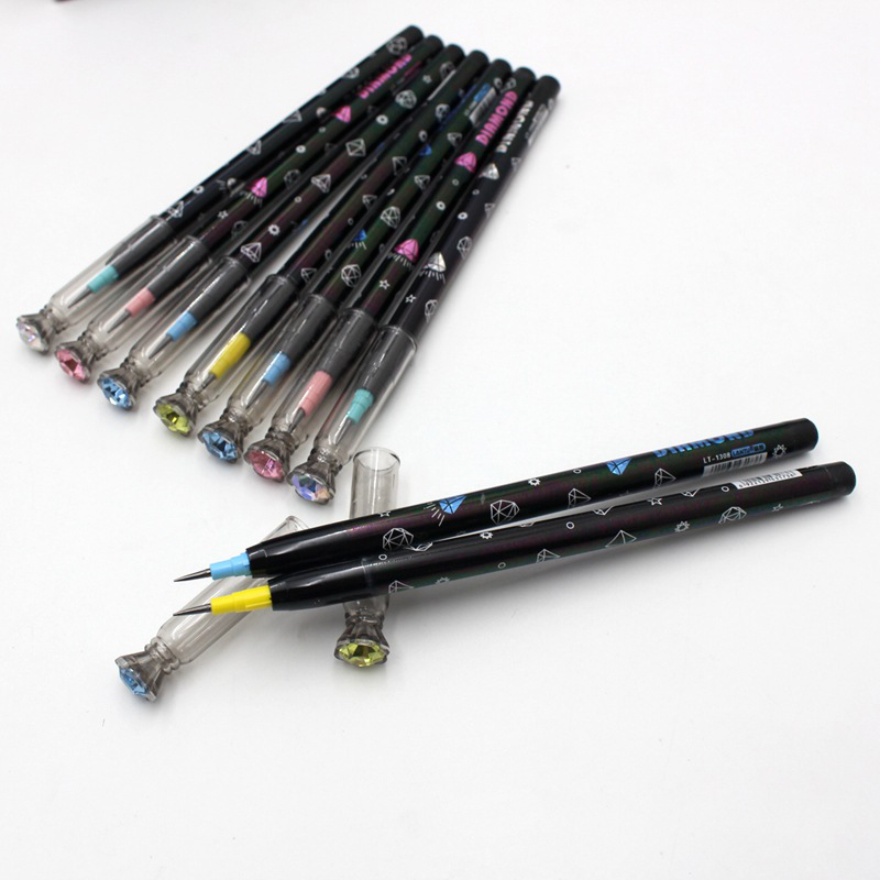 4 sztuk/zestaw nie-ostrzenie ołówek śliczne piśmienne piórnik z nadrukiem plastikowy ołówek student szkolne materiały biurowe: 4 szt Pencil