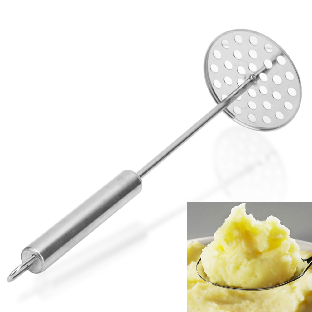 Edelstahl Kartoffel Drücker Glatte Püriert Gedrückt Kartoffel Stampfer Ricer Püree Saft Hersteller Kartoffeln Brecher Obst Werkzeuge