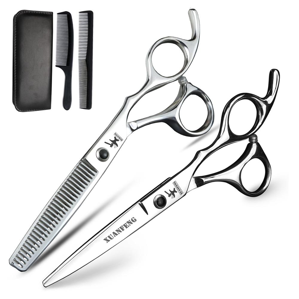 hairdressing scissors 6 inch 5/5.5/6.5/7/8 inch hair cutting thinning scissors Barbershop hairdressing tool set: Set Thinning 20-25
