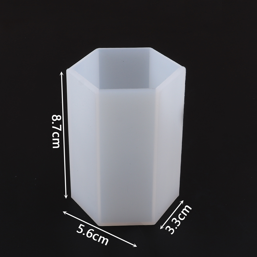 DIY Cylinder Hexagon Silicone Mold Epoxy Resin Candle Mould Aroma Candles Wax Molds Clay Plaster Crafts Casting Mould Home Decor: Hexagon 3