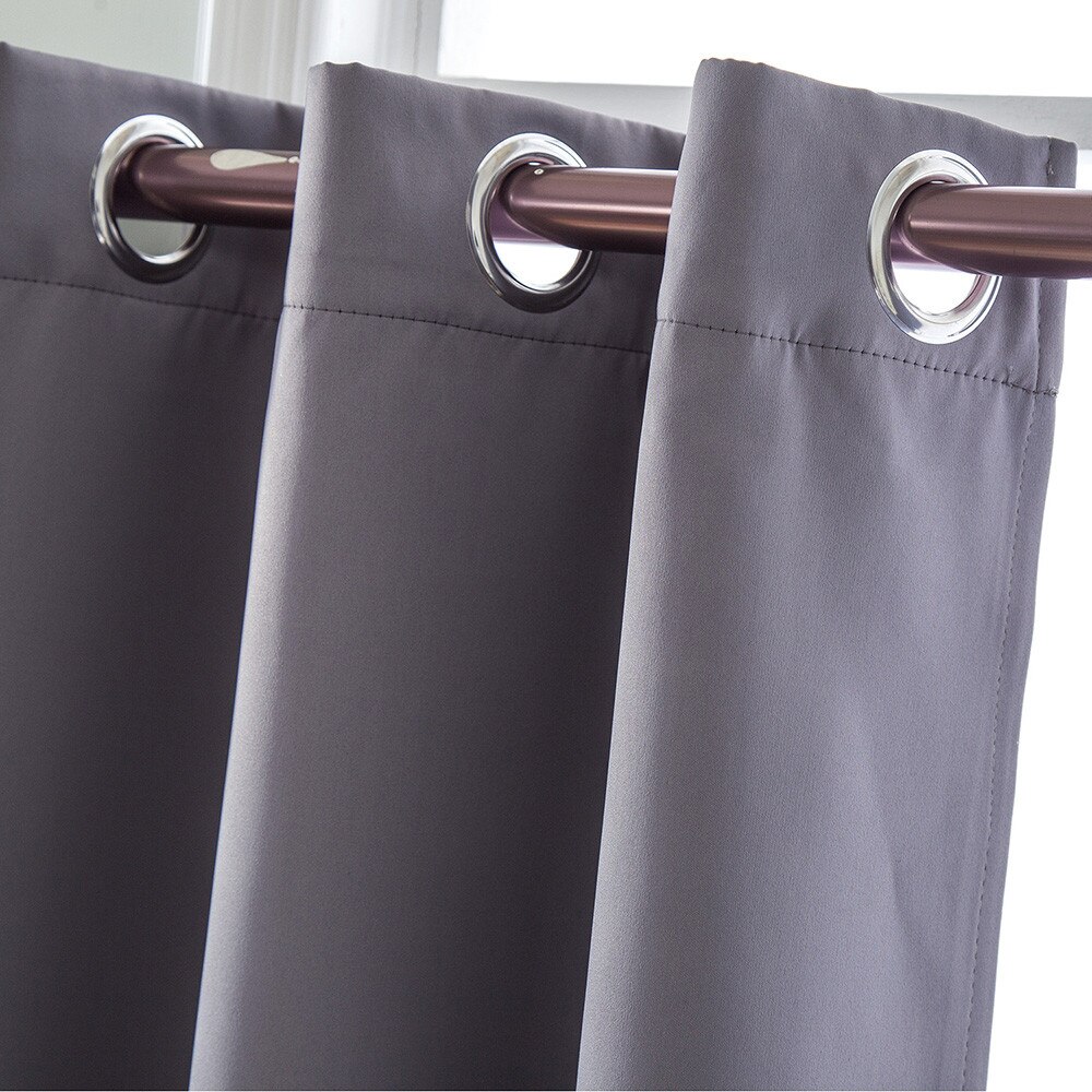 2pc Insulated Foam Lined Heavy Thick Blackout Grommet Window Curtain Modern Blackout Curtains For Living Room Bedroom