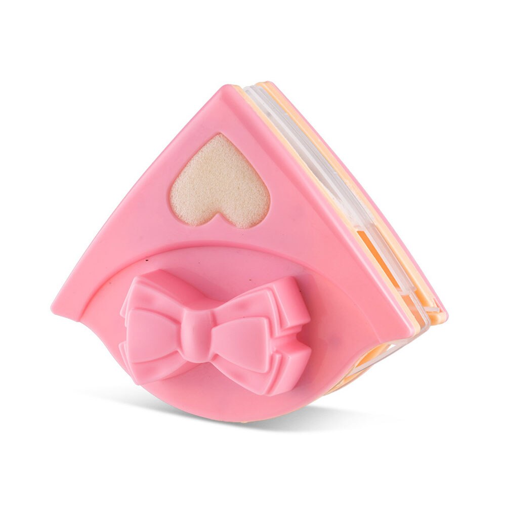 Household Magnetic Window Wiper Glass window cleaner Double Side Magnetic Brush Window Glass Brush for Washing Cleaning Tools: Pink