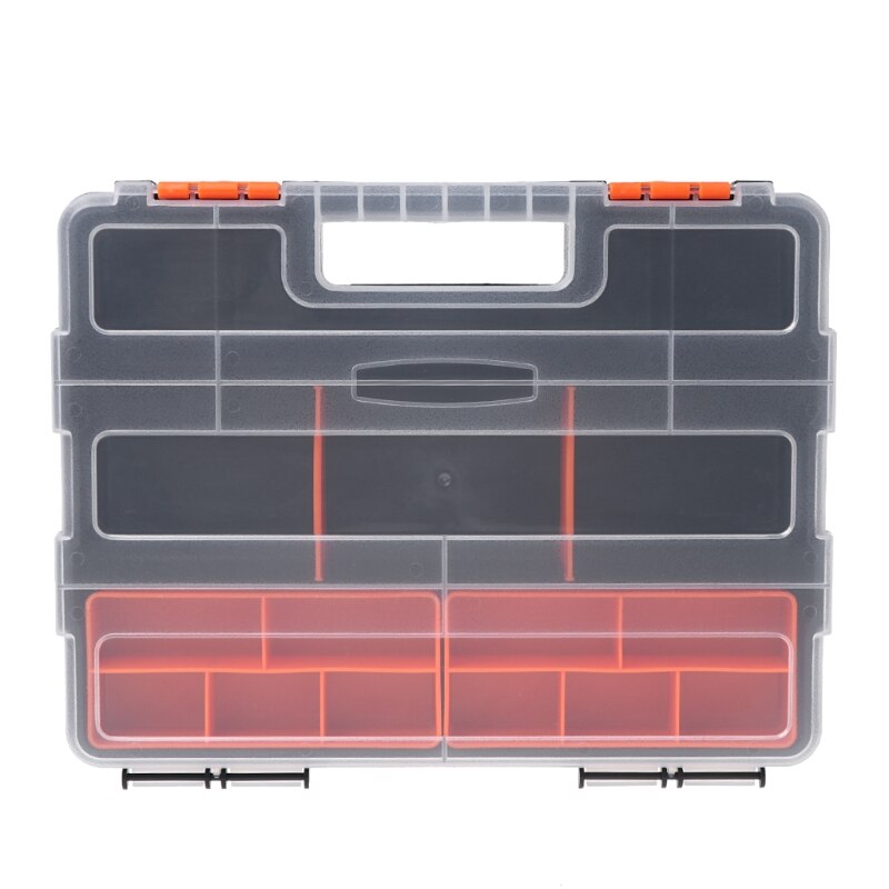 Caja de almacenamiento de herramientas de transporte de plástico, llave inglesa, destornillador, piezas, caja organizadora de Hardware