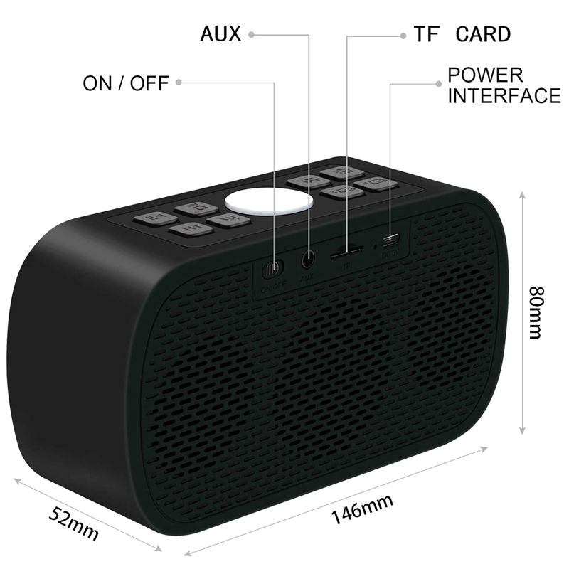 Wekker Radio Met Draadloze Bluetooth Speaker Fm Ra... Grandado