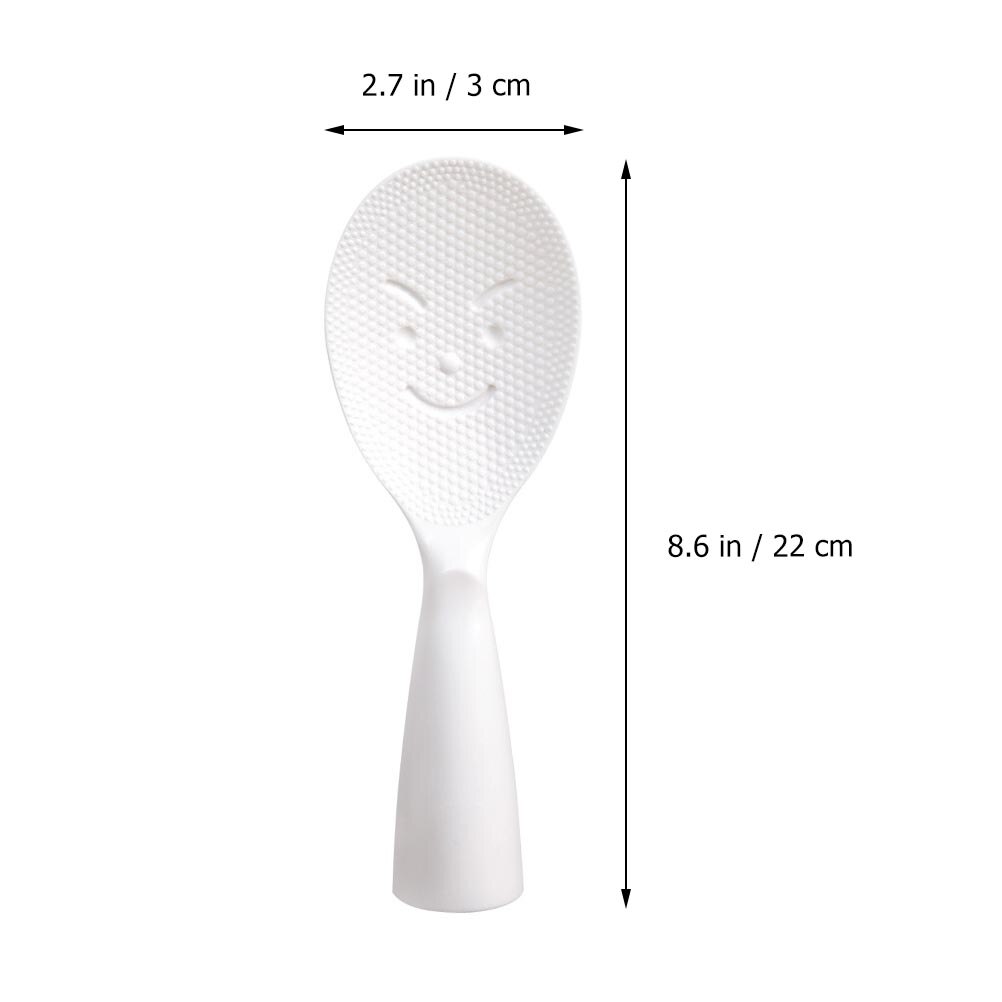 2pcs Smiling Face Rice Spoon Durable Rice Paddle Rice Bowl Spoon for Home Restaurant