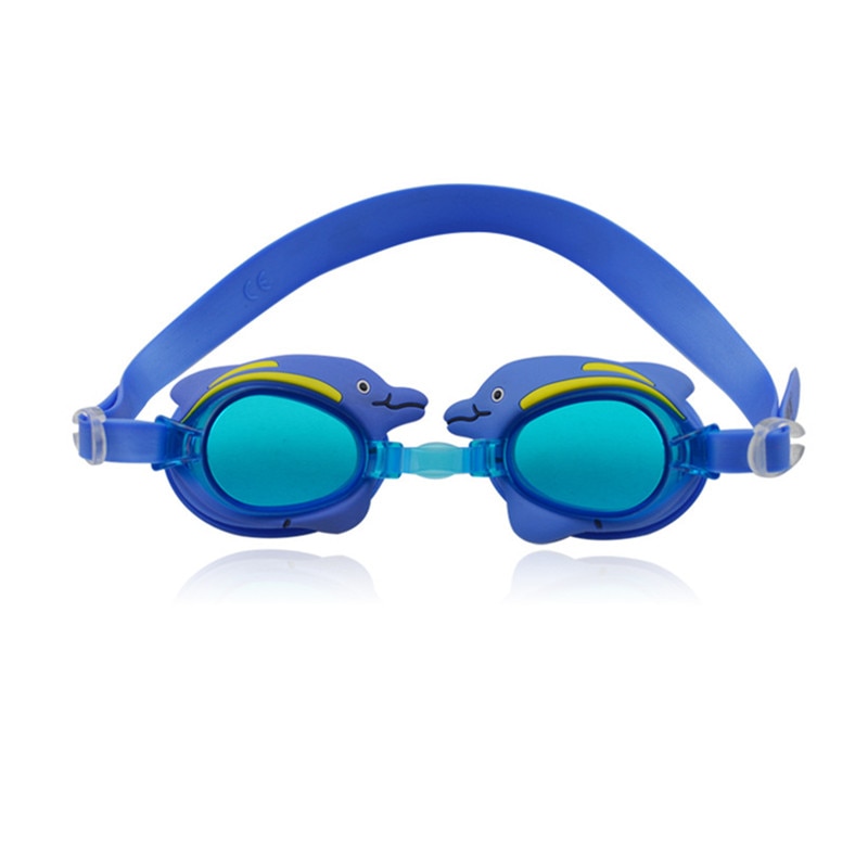 Svømmebriller justerbare børn børn vandtæt silikone anti-tåge uv skjold svømmebriller briller briller med kasse