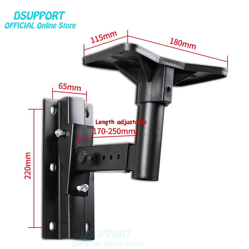 (1 Piece) Heavy Duty Speaker Bracket Mount Surround Holder Loading 30kgs 66lbs