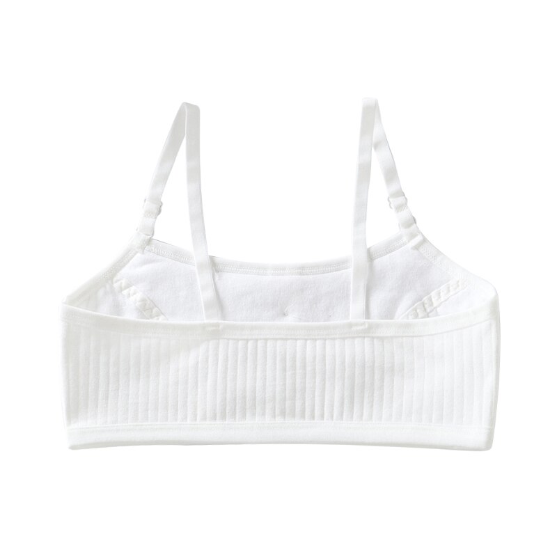[B226] 8-16Y Tieners Effen Kleur Zachte Katoen Draadloze Beha Puberteit Meisjes Ademende Tops Ondergoed