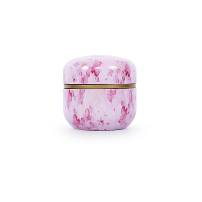 Mini caja de almacenamiento de dulces de té y café de lata de flores, caja redonda de Metal hermética, contenedor de recuerdo de de boda, caja de de té caddy: 6