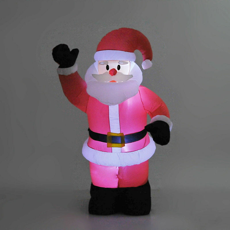 Stor uppblåsbar jultomte utomhus trädgård jul led natt ljus klaus 4ft 120cm ljudeffekter för jul dekor leksaker