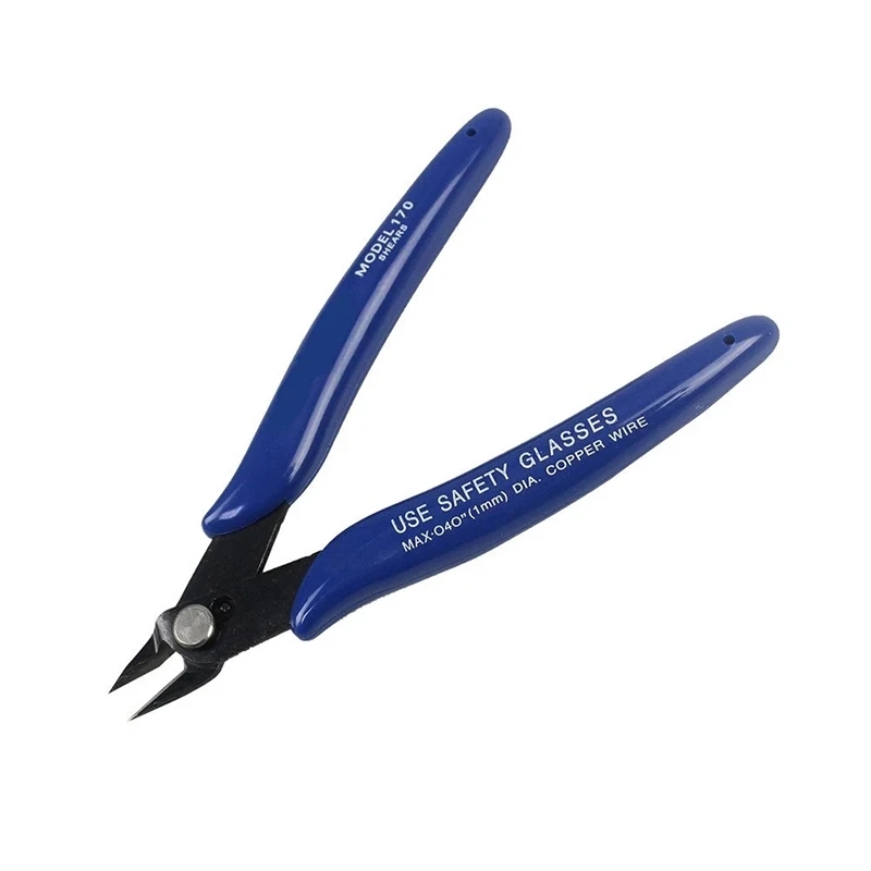 170-draadknipper DIY-trimmer Diagonale zijkniptang Kabeltang Rood Blauw Tang Hand Mini Knipt Flush Nipper Trimmer Handgereedschap: Rood