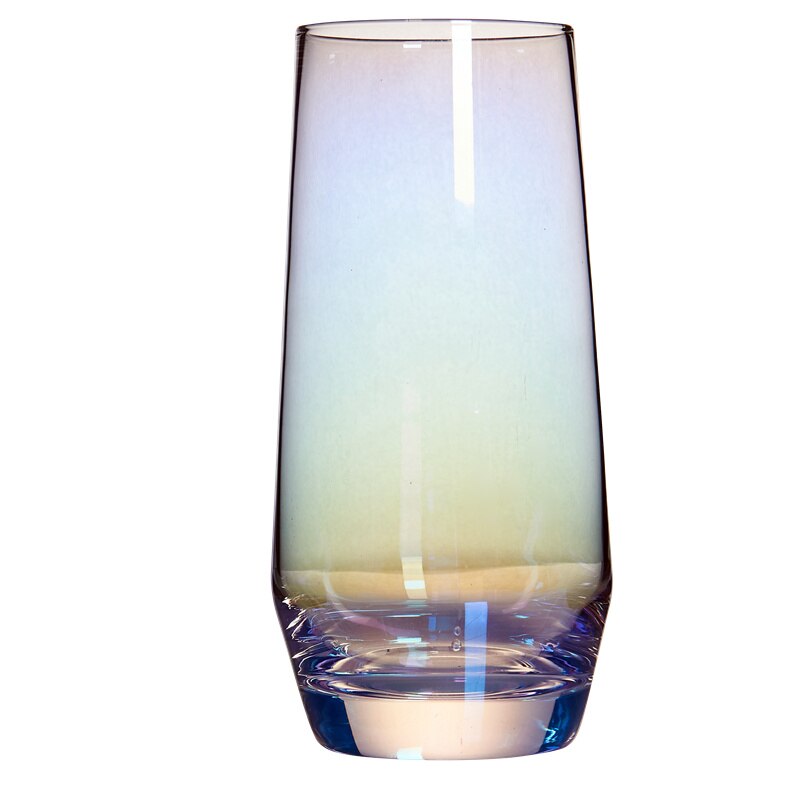 Rainbow Nordic Glass Cup Transparent Simple Water Cup Modern Copas De Cristal Office Juice Milk Drinkware 570ML MM60BLB