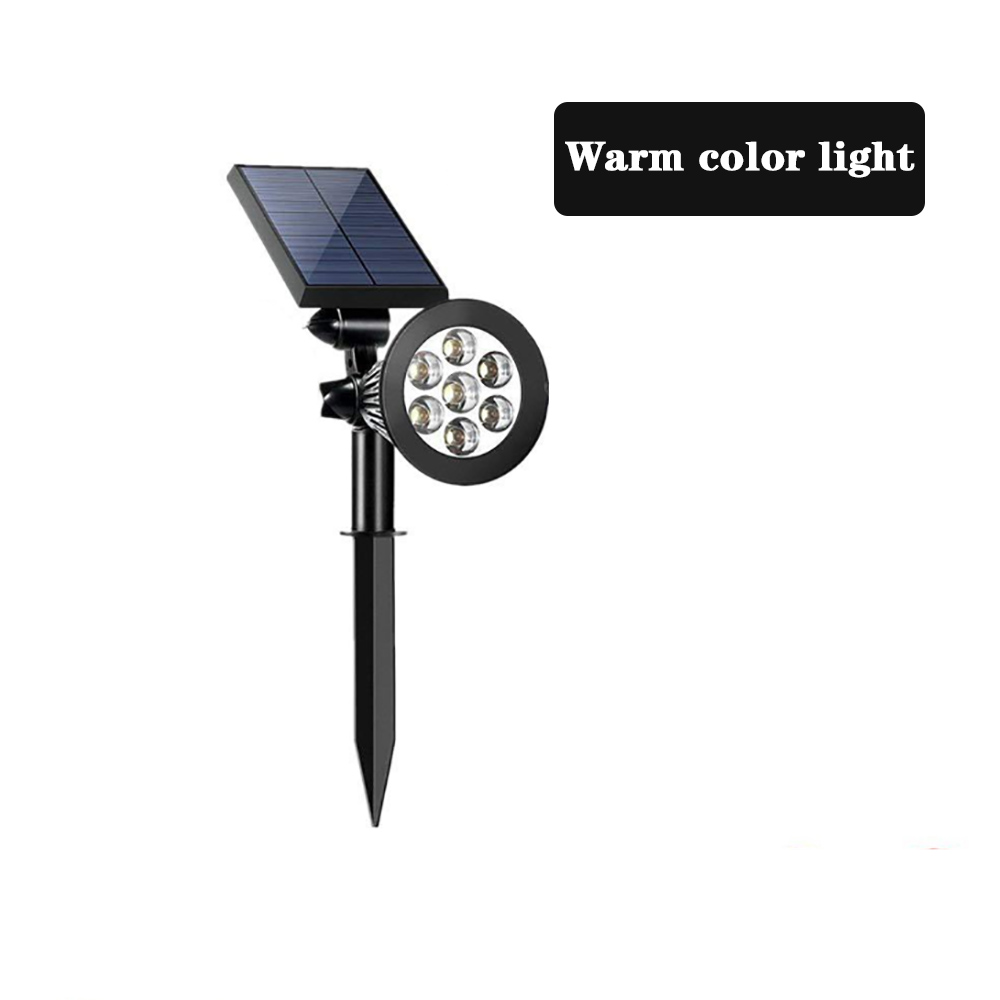 Foco Solar LED para cultivo de plantas, luz de inundación para jardín al aire libre, de 4 colores lámpara de pared, luz de paisaje para decoración de Patio,: Warm light