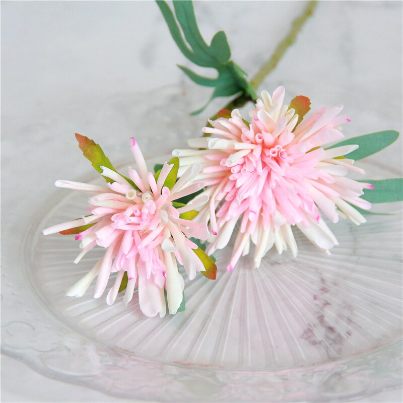 Super beautiful!crab claw chrysanthemum artificial flower bouquet simulation decoration wedding flower wall shooting props: milk powder