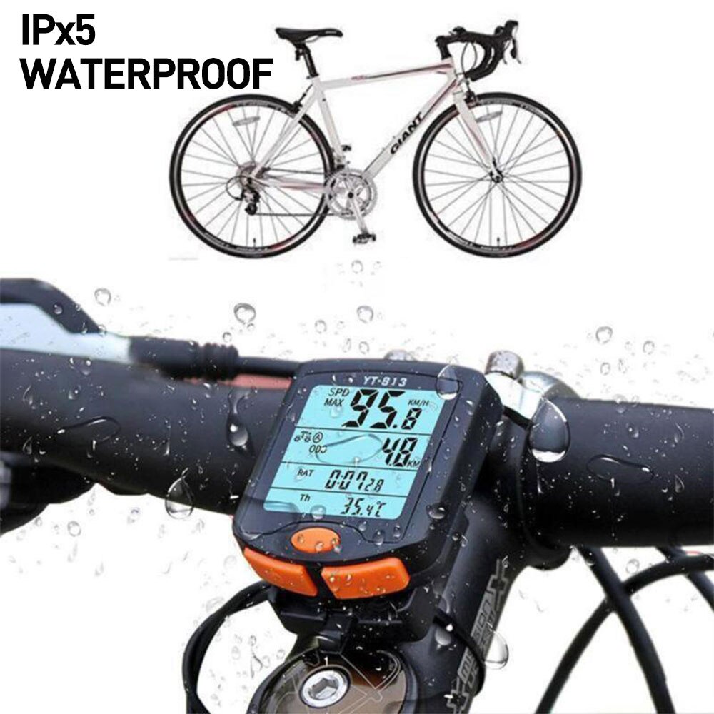BOGEER-velocímetro Digital para bicicleta, YT-813, multifunción, resistente al agua, inalámbrico, con pantalla grande