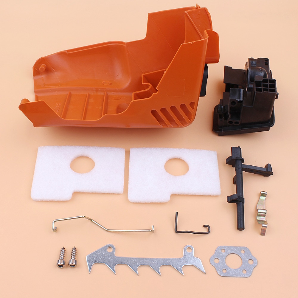 Toppdeksel luftfilter støtfanger piggakselsett passer til stihl  ms180 ms170 018 017 ms 180 reservedeler bensin motorsag motorsag