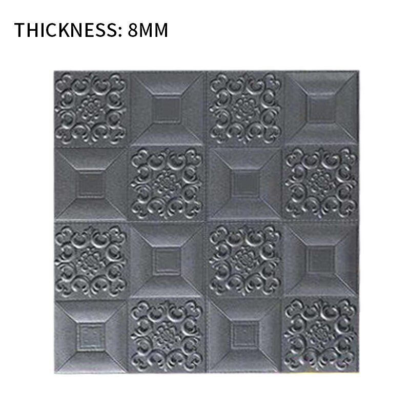 self-adhesive3D ceiling wall stickers Roof ceiling decorative stickers for living room bedroom TV background foam wallpaper: slivergrey8