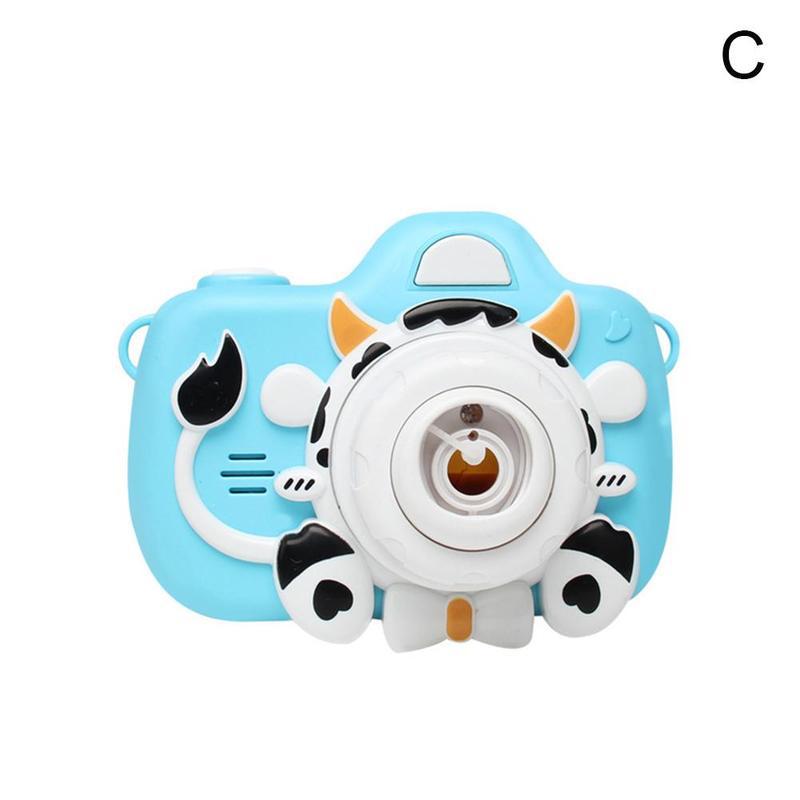 Musica Leggera elettrica Bambini Bolla Ventilatore Carino Gatto Mucca Giocattoli Della Bolla di Sapone per Bambini per Bambini Macchina Macchina della Bolla Macchina Fotografica Automatica F8F5: C
