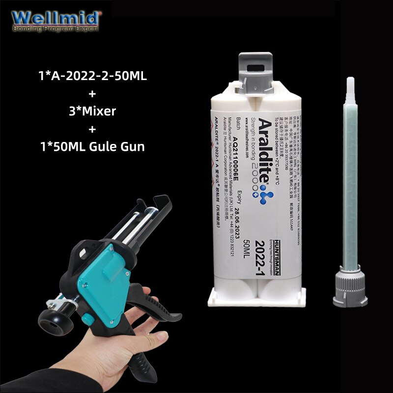 Araldite 2022-1 ABS metal plastic Fill width up to 4mm gap Resistance to chemical quick dry structural adhesive acrylic AB glue: 1 2022 3Mixer1W50Gun