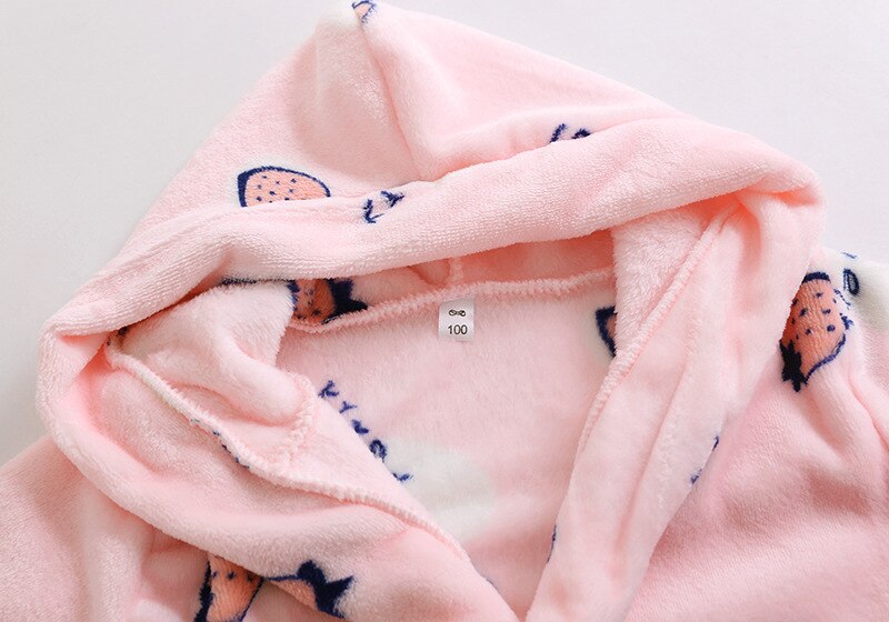 Kinderbadjas pyjama's, huiskleding, herfst en winter flanellen ouder-kind nachthemd, meisjes, jongens en kinderen