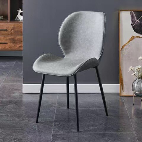 Dining chair metal with leather Dining chair: 5