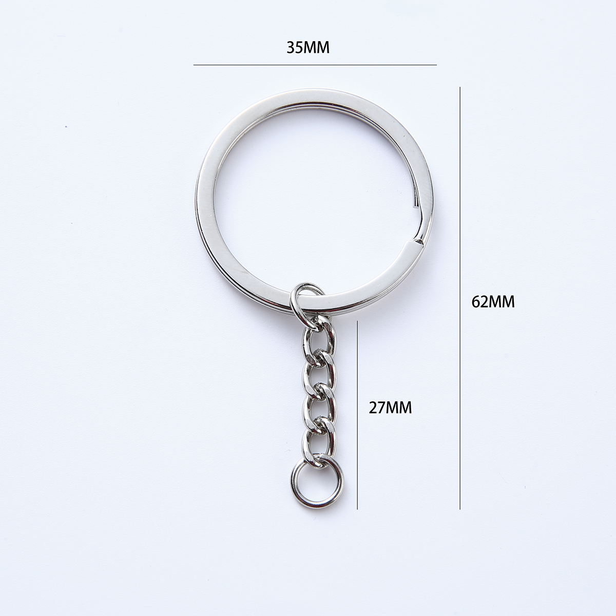 10/50/100pcs Key Chain Key Ring Round Split Keyfob Keyrings With Jump Ring For Keychain Pendants DIY Jewelry Making Accessories