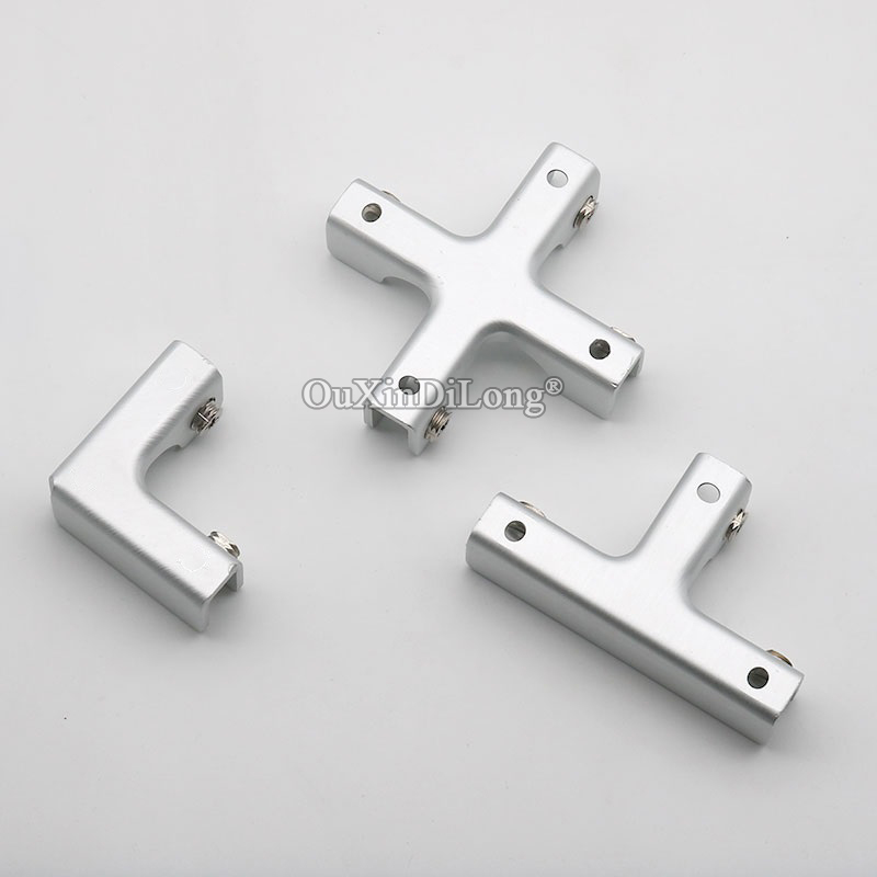 4PCS Aluminum Alloy Glass/Acrylic Showcase Clips/Connector,for Glass/Acrylic,without Drilling,Aquarium DIY Connector Clamp GF341