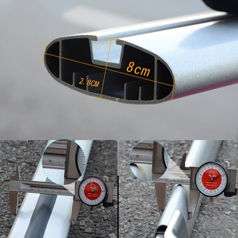 CarFansClub 2PCS SUV Car Anti-Theft Roof Racks Cross Bars Car Luggage Roof Racks Fit For Big Gap Between Rail And Roof