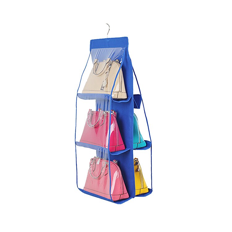 6 Pocket Handtas Opslag Opknoping Zakken Duurzaam Deur Mode Backbag Opbergtas Hoge Home Benodigdheden Kast Rek Hangers: Royal Blue