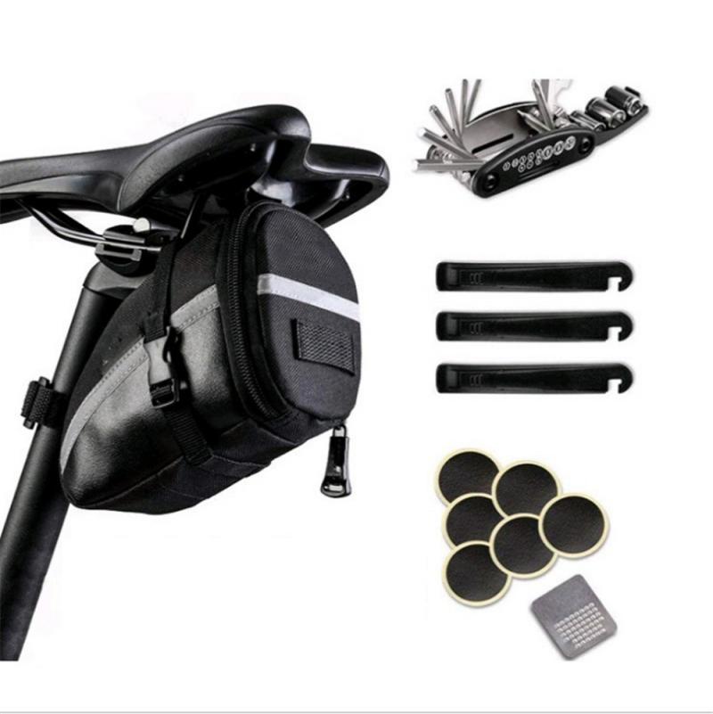 Roswheel Draagbare Waterdichte Bike Zadel Bag1.2L Multifunctionele Fiets Staart Zakken Achter Pannier Fietsen Apparatuur: bag Repair Kit